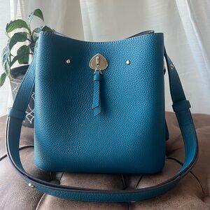 NWOT Kate Spade Marti Pebbled Leather Crossbody Bag in Deep Peacock